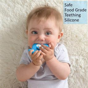 img 1 attached to 🐙 BPA Free Silicone Teething Toy for Boys - Easy Grip, Soft and Bendable Octopus Teether - Highly Effective for Freezing, Cooling - Suitable for 3, 6, 12 Months and 1 Year Olds