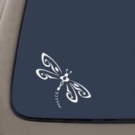 🐉 ni152 dragonfly - 5x5 car/truck window decal/sticker, high-quality white vinyl with die cut design logo