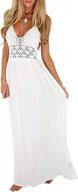 lilbetter bohemian halter maxi dress for women with crochet back and beach style logo