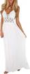 lilbetter bohemian halter maxi dress for women with crochet back and beach style logo