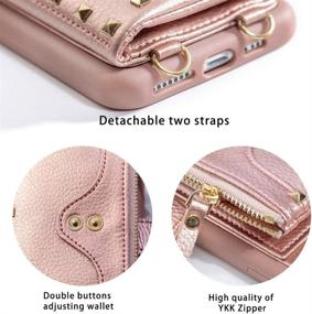 img 3 attached to ZVE iPhone 11 Pro Max Wallet Case with Credit Card Holder - Rose Gold: Stylish Crossbody Case for Apple iPhone 11 Pro Max, 6.5 inch