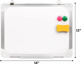 img 3 attached to Coadura Magnetic Dry Erase Board,Magnetic Whiteboard,Dry Erase Board,Small White Board,12 X 16 Inches White Board For Kids, White Board For Students,Silver Aluminium Frame,Christmas Gift