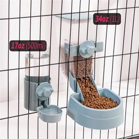 img 2 attached to Rabbit Food And Water Dispenser Set - Perfect For Ferrets, Cats, Birds - Small Animal Food Bowl For Rabbits - Ideal For Use In Cages - Oncpcare