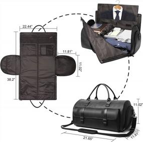 img 1 attached to Travel In Style With 2-In-1 PU Leather Garment Duffle Bag: Perfect For Men, With Shoe Compartment - Ideal Christmas & Thanksgiving Gift