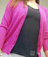 img 1 attached to Stylish And Comfortable: Women'S Classic V-Neck Knit Cardigan With Long Sleeves And Button-Down Design review by Ronald Wheeler