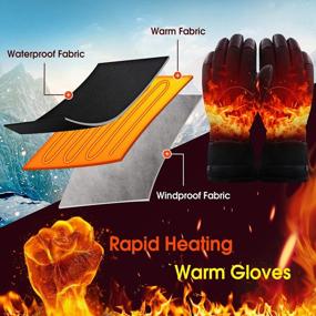 img 2 attached to Autocastle Waterproof Electric Heated Gloves For Men And Women - Touchscreen, Thermal Heat, Battery-Powered For Skiing, Biking, And Motorcycling - Winter Thermo Hand Warmers