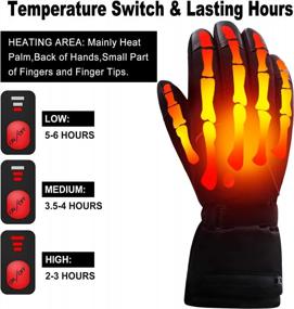 img 3 attached to Autocastle Waterproof Electric Heated Gloves For Men And Women - Touchscreen, Thermal Heat, Battery-Powered For Skiing, Biking, And Motorcycling - Winter Thermo Hand Warmers