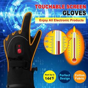 img 1 attached to Autocastle Waterproof Electric Heated Gloves For Men And Women - Touchscreen, Thermal Heat, Battery-Powered For Skiing, Biking, And Motorcycling - Winter Thermo Hand Warmers