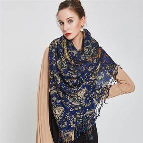 img 1 attached to 🧣 DANA XU Winter Pashmina Scarves & Wraps - Women's Fashion Accessories