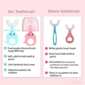 img 1 attached to 🦷 Silicone Shaped Toothbrush Kids Packs: Dental Care Made Fun!