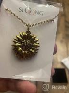 img 1 attached to Sunflower Locket Necklace - SLOONG Engraved Inspirational Pendant For Women, Mother'S Day, And Girlfriend Gifts - You Are My Sunshine Jewelry review by Steve Linquist