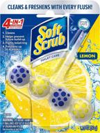 🍋 soft scrub lemon 4-in-1 toilet bowl cleaner rim hanger - 1 count logo