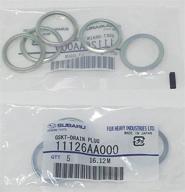 🔧 set of 10 new subaru genuine oem 1985-2018 oil drain plug crush washer gaskets (part# 11126aa000) logo