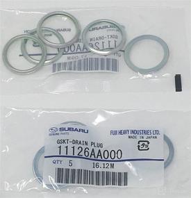 img 1 attached to 🔧 Set of 10 New Subaru Genuine OEM 1985-2018 Oil Drain Plug Crush Washer Gaskets (Part# 11126AA000)