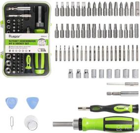 img 4 attached to 🔧 Huepar 65-in-1 Precision Screwdriver Ratchet Set: Ultimate Repair Tool Kit for iPhone, Computer, Watch, Glasses, Electronics & More