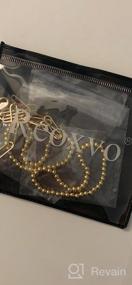 img 7 attached to Ослепляйте стиль с изысканными браслетами из бисера Reoxvo с покрытием из 14-каратного золота для женщин - модный набор эластичных эластичных браслетов