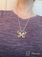 img 1 attached to Hollow Crystal Butterfly Pendant Necklace - Durable and Useful Jewelry for Women and Girls - Perfect Birthday Gift - Comelyjewel Necklace review by Kari Miller