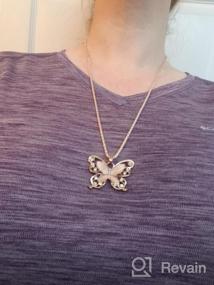 img 5 attached to Hollow Crystal Butterfly Pendant Necklace - Durable and Useful Jewelry for Women and Girls - Perfect Birthday Gift - Comelyjewel Necklace