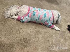 img 7 attached to Растяжимые пижамы для собак и кошек желтого цвета с уткой - мягкая одежда для собак, обеспечивающая комфортный отдых