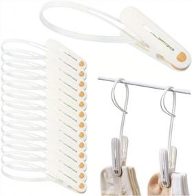 img 4 attached to Travel Clothesline Hanger Set: 24PCS PAMISO Clothes Peg Clip Pins For Windproof Hanging