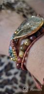 img 1 attached to YGLINE Boho Handmade Leather Tube 🌟 Crystal Stone Bracelet: Striking Style for Women review by Dan Worku