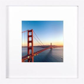 img 4 attached to Enhance Your Home Decor With 10X10 White Picture Frames - Solid Wood, Square Photo Frames For Wall/Tabletop Display