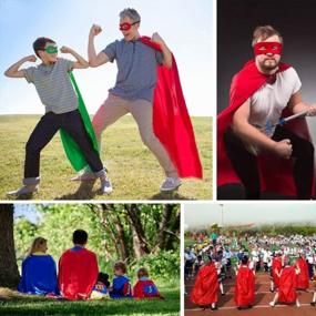img 3 attached to 10-Pack Superhero Capes And Masks For Adults, Men, Women & Teens - Perfect Christmas Team Costumes!