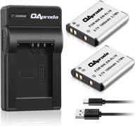 2 pack en-el19 battery & rapid usb charger for nikon coolpix s32-s7000 cameras - oaproda logo