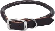 🐶 coastal - circle t - latigo leather round dog collar: durable, stylish, 3/4" x 20'' логотип