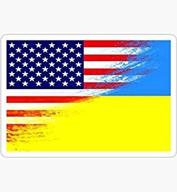 usa ukraine flag ukrainian american immigrant sticker graphic for auto, wall, laptop, cell, truck - window, car, truck decal логотип