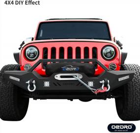 img 2 attached to Complete Bumper Package For 2007-2018 Jeep Wrangler JK & JKU Unlimited: OEDRO Front & Rear Bumper Combo With Hitch Receiver & D-Rings