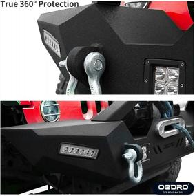 img 1 attached to Complete Bumper Package For 2007-2018 Jeep Wrangler JK & JKU Unlimited: OEDRO Front & Rear Bumper Combo With Hitch Receiver & D-Rings
