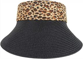 img 3 attached to Women'S Wide Brim Woven Foldable Sun Visor Hats (2 Pack) By HH HOFNEN