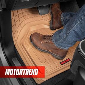 img 2 attached to 🚗 Motor Trend 943-BG FlexTough Defender Car Floor Mats - The Ultimate All-Weather Protection for Car SUV Truck & Van