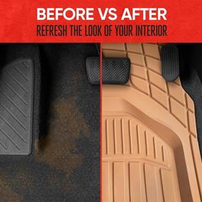 img 1 attached to 🚗 Motor Trend 943-BG FlexTough Defender Car Floor Mats - The Ultimate All-Weather Protection for Car SUV Truck & Van