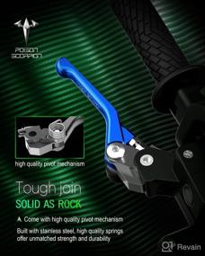 img 1 attached to Premium POISON SCORPION Pivot Clutch Brake Levers: Foldable & Adjustable, 6061 T6 Aluminum Construction in Blue Finish for YZ125 YZ250 15-21, YZ250F YZ426F YZ450F 09-21, YZ125X YZ250X 17-21, YZ250FX 2020, YZ450FX 19-21