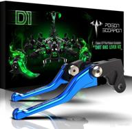 premium poison scorpion pivot clutch brake levers: foldable & adjustable, 6061 t6 aluminum construction in blue finish for yz125 yz250 15-21, yz250f yz426f yz450f 09-21, yz125x yz250x 17-21, yz250fx 2020, yz450fx 19-21 логотип