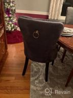 img 1 attached to Set Of 2 Elegant Armless Dining Chairs With Ring Pull And Black Velvet Upholstery - Perfect For Your Home Decor review by Kachilla Mountain