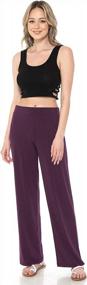 img 1 attached to Stylish And Comfortable ITY Knit Wide-Leg Pants For Women Of All Sizes