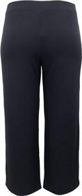 img 3 attached to Stylish And Comfortable ITY Knit Wide-Leg Pants For Women Of All Sizes
