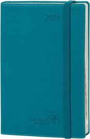 img 4 attached to 2023 Planner Weekly & Monthly 6.5" X 8.5", Agenda With Hourly Time Slots, Expense Tracker & Notes, Inner Pocket, Vegan Leather Soft Cover - POPRUN Pacific Green