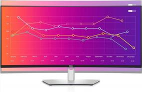 img 2 attached to 🖥️ Dell UltraSharp U3821DW Curved Monitor: Immersive Display with Built-In Speakers, Anti-Glare Screen, Height Adjustment, and USB-C Hub