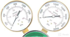 img 2 attached to 🔧 High-performance Oxygen Regulator with Large Tank Gauge, Cutting Torch Outlet, and Adjustable Pressure Range 0-200 PSI and 0-4000 PSI – CGA 540 Inlet