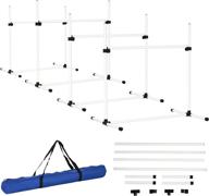 🐾 enhance your dog's agility with pawhut 4 piece adjustable jump bar training set - includes carrying case! logo