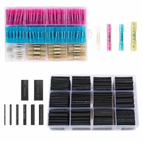 img 4 attached to UL Approved 350Pcs Heat Shrink Butt Connectors Kit With Black Tubing For Marine Electricals - Waterproof And Durable