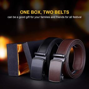 img 1 attached to 👔 Men's Belt Accessories: Sliding Adjustable Comfort Leather Ratchet Belts