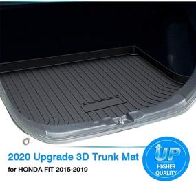 img 3 attached to Premium All Weather TPO Rear Cargo Liner Upgrade for Honda Fit 2015-2020 - Powerty Fit Trunk Mat