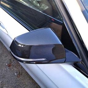 img 2 attached to Upgrade Your BMW With Carbon Fiber Side Mirror Cover Caps - Compatible With 3, 1, 2, 4 Series And X1 E84 (2012-2018)