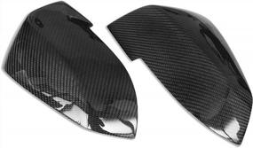 img 4 attached to Upgrade Your BMW With Carbon Fiber Side Mirror Cover Caps - Compatible With 3, 1, 2, 4 Series And X1 E84 (2012-2018)