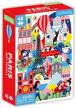 mudpuppy paris mini puzzle, 48 pieces, 8” x 5.75” – perfect family puzzle for ages 4+ – features a colorful illustration of iconic paris landmarks logo